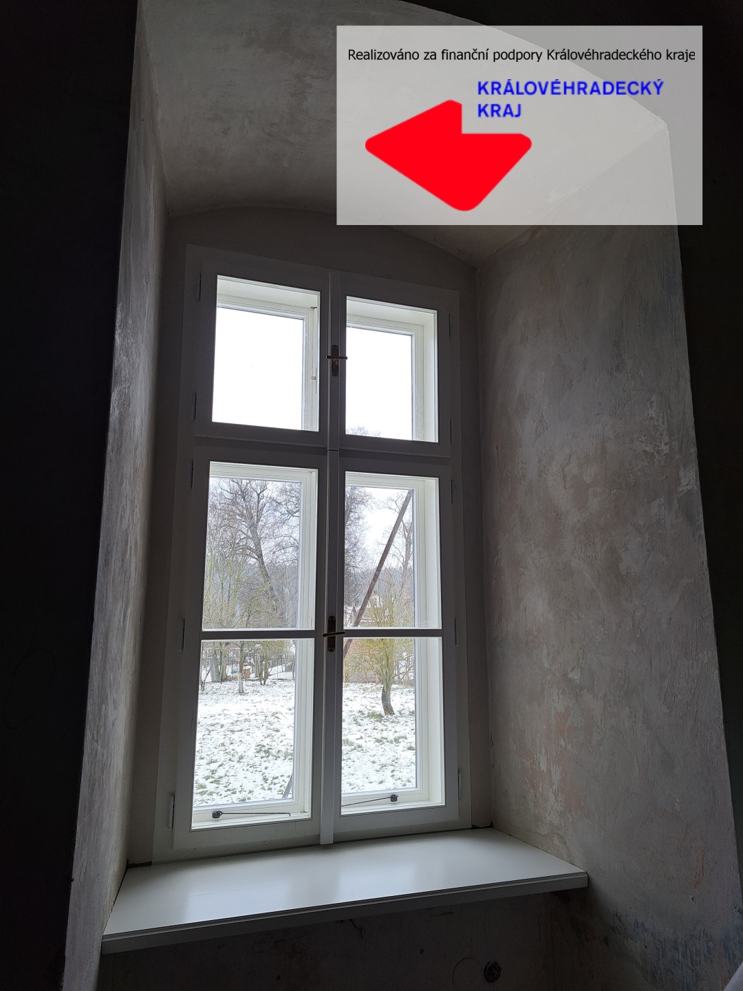 Nová okna v přízemí Zámku